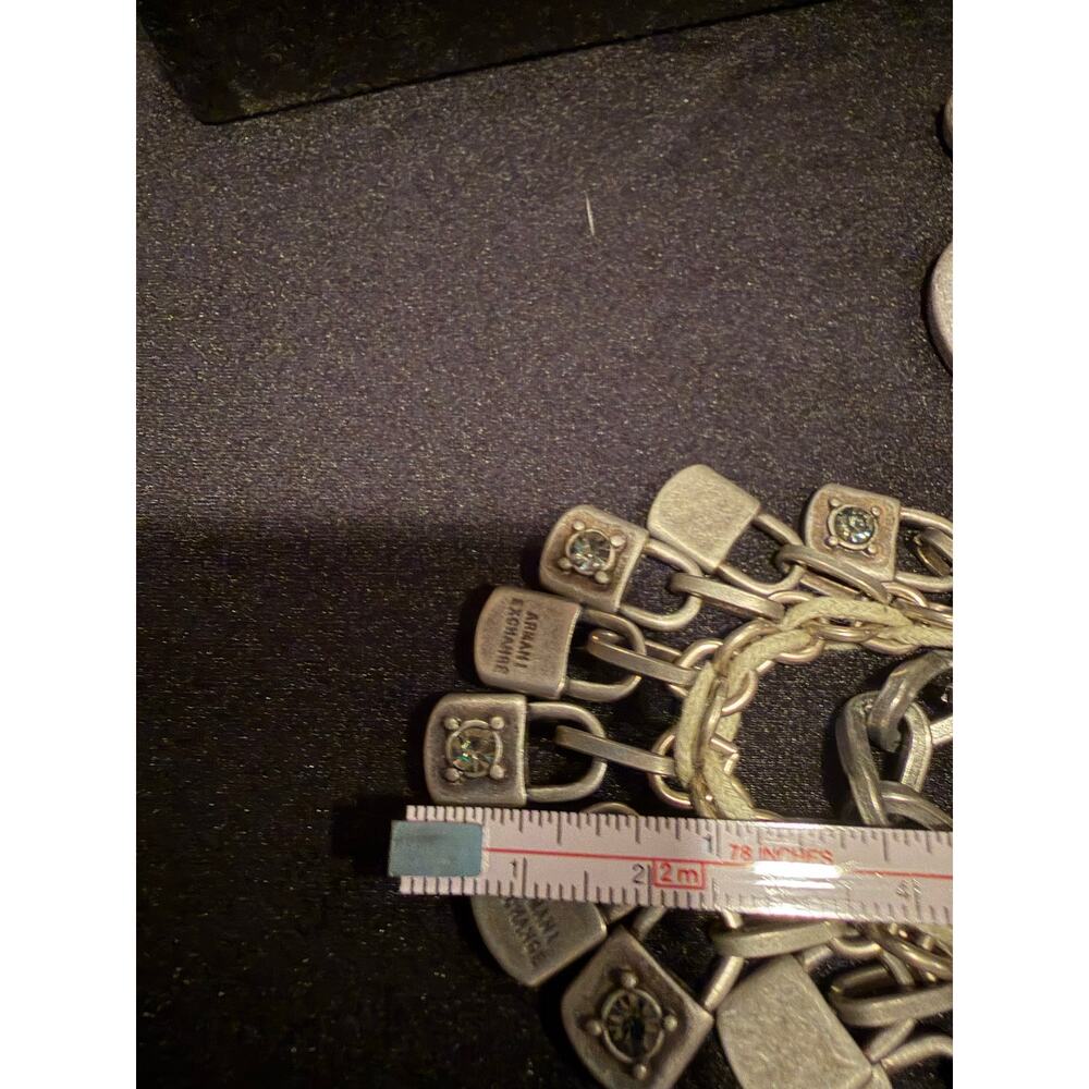 Lot of 3 silver toned statement necklaces, Armani Exchange and Alfani - Picture 10 of 12